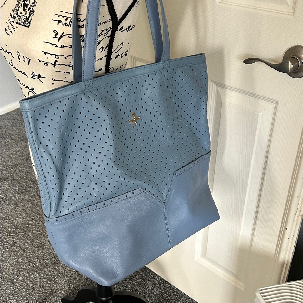 Blue Perforated Tote Bag‎